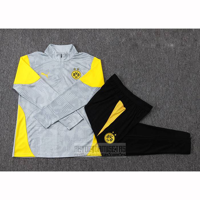 Chandal de Sudadera del Borussia Dortmund Nino 2025-2026 Gris